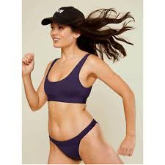 FINAL SALE: Andie The Banded Bikini Bottom, Medium, Navy - Picture 1 of 5